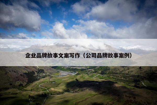 企业品牌故事文案写作（公司品牌故事案例）