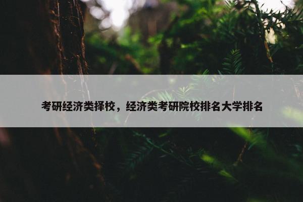 考研经济类择校,经济类考研院校排名大学排名 考研经济类择校,经济类考研院校排名大学排名