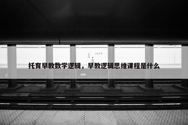 托育早教数学逻辑，早教逻辑思维课程是什么