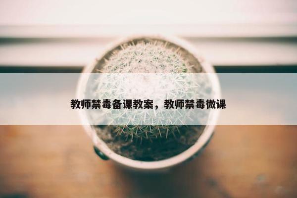 教师禁毒备课教案，教师禁毒微课