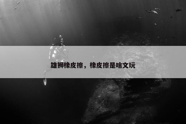 雄狮橡皮擦，橡皮擦是啥文玩
