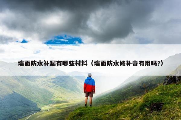 墙面防水补漏有哪些材料（墙面防水修补膏有用吗?）