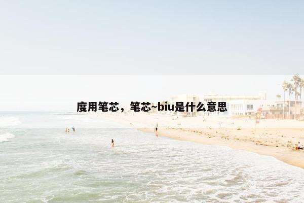 度用笔芯，笔芯～biu是什么意思