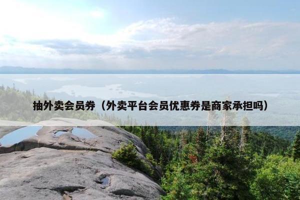 抽外卖会员券（外卖平台会员优惠券是商家承担吗）