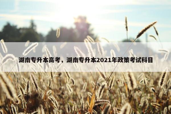 湖南专升本高考,湖南专升本2021年政策考试科目 湖南专升本高考,湖南专升本2021年政策考试科目