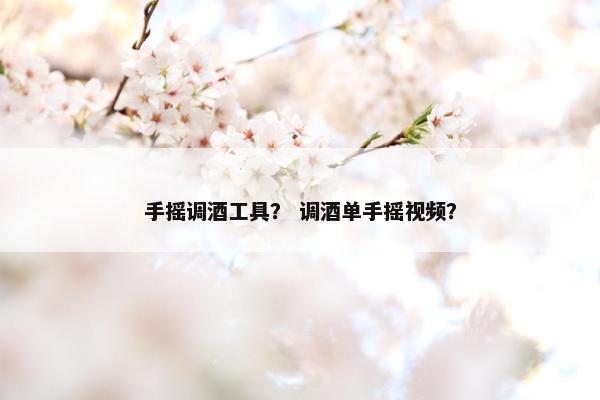 手摇调酒工具？ 调酒单手摇视频？