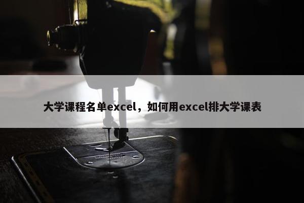 大学课程名单excel,如何用excel排大学课表 大学课程名单excel,如何用excel排大学课表