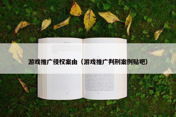 游戏推广侵权案由（游戏推广判刑案例贴吧）