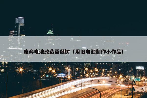 废弃电池改造圣诞树（用旧电池制作小作品）