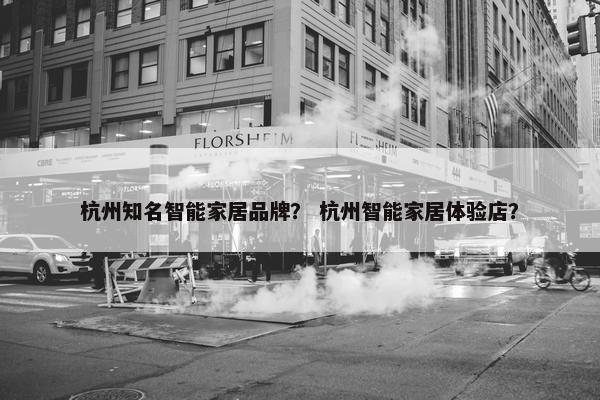 杭州知名智能家居品牌？ 杭州智能家居体验店？