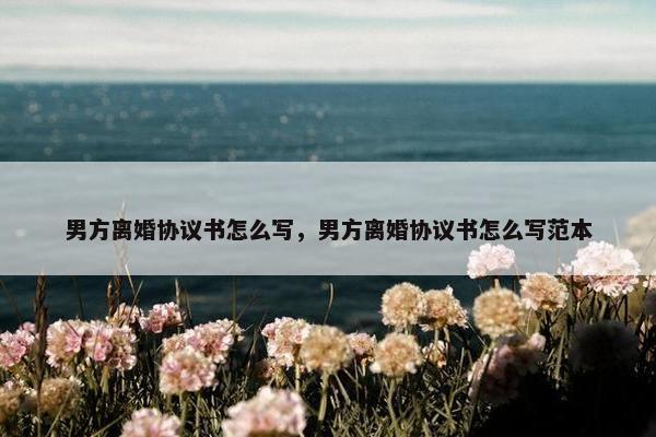 男方离婚协议书怎么写，男方离婚协议书怎么写范本