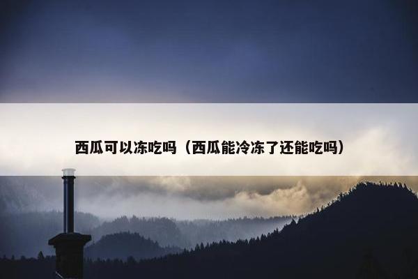 西瓜可以冻吃吗（西瓜能冷冻了还能吃吗）