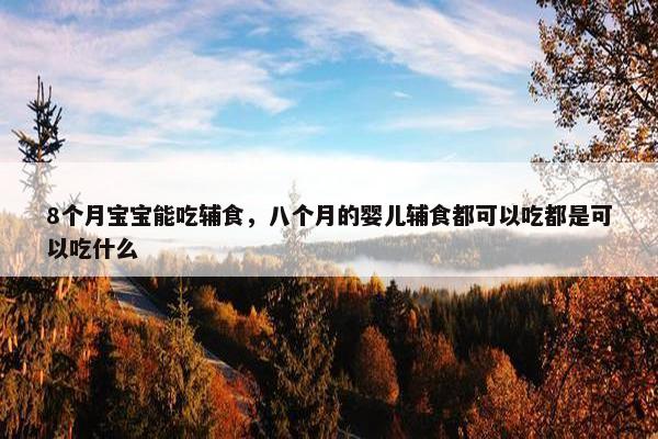 8个月宝宝能吃辅食，八个月的婴儿辅食都可以吃都是可以吃什么