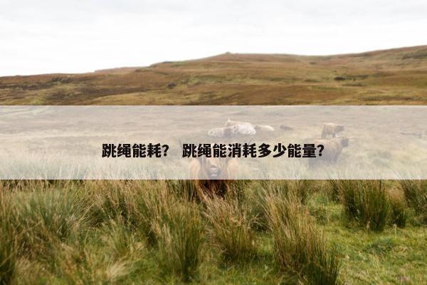 跳绳能耗? 跳绳能消耗多少能量? 跳绳能耗? 跳绳能消耗多少能量?