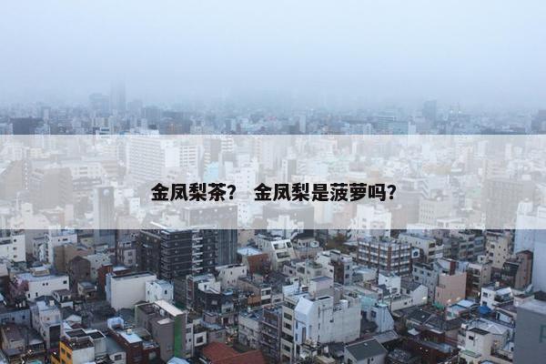 金凤梨茶? 金凤梨是菠萝吗? 金凤梨茶? 金凤梨是菠萝吗?