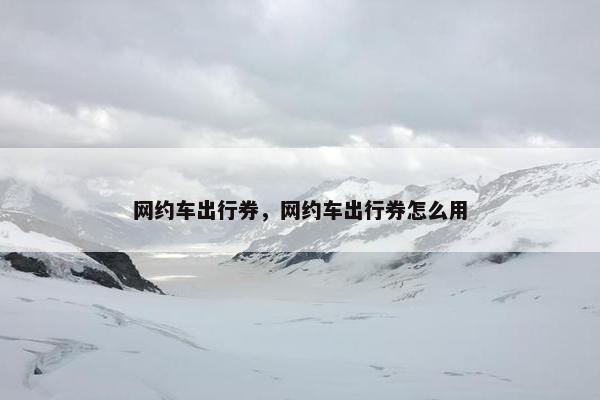 网约车出行券,网约车出行券怎么用 网约车出行券,网约车出行券怎么用