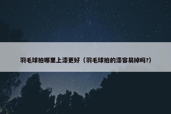 羽毛球拍哪里上漆更好（羽毛球拍的漆容易掉吗?）