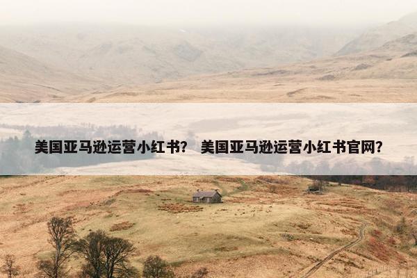 美国亚马逊运营小红书？ 美国亚马逊运营小红书官网？