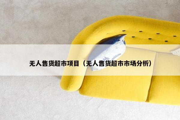 无人售货超市项目（无人售货超市市场分析）