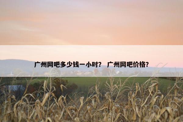 广州网吧多少钱一小时? 广州网吧价格? 广州网吧多少钱一小时? 广州网吧价格?