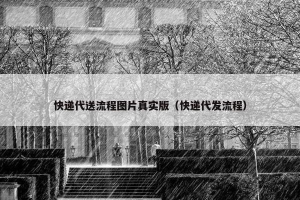 快递代送流程图片真实版（快递代发流程）