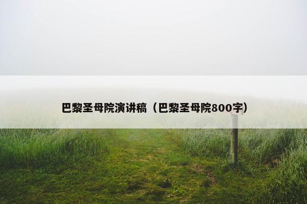 巴黎圣母院演讲稿（巴黎圣母院800字）