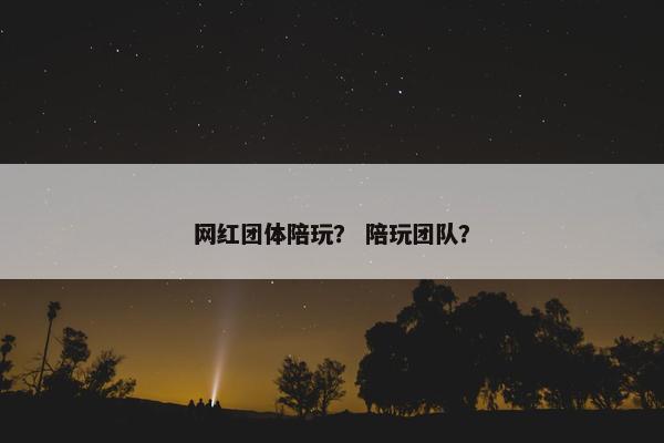 网红团体陪玩？ 陪玩团队？