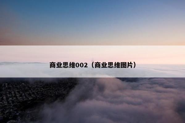 商业思维002（商业思维图片）