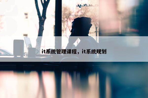 it系统管理课程，it系统规划