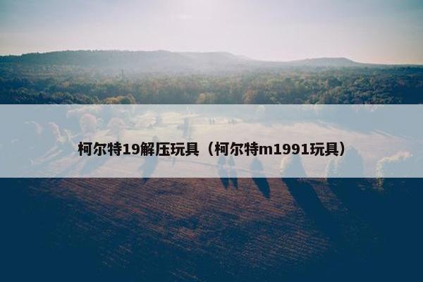 柯尔特19解压玩具（柯尔特m1991玩具）