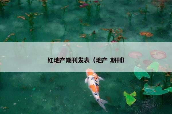 红地产期刊发表（地产 期刊）