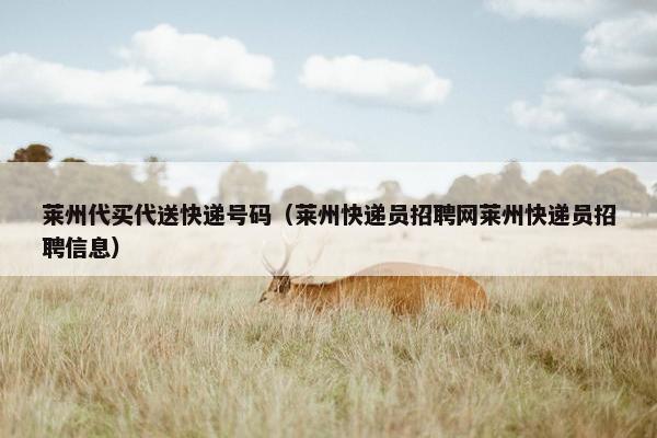 莱州代买代送快递号码(莱州快递员招聘网莱州快递员招聘信息) 莱州代买代送快递号码(莱州快递员招聘网莱州快递员招聘信息)