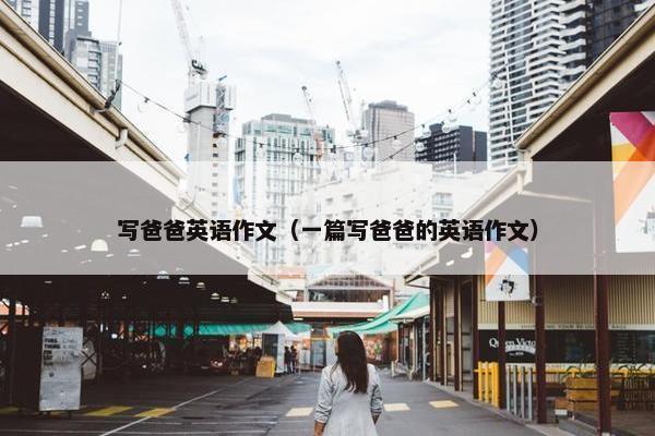 写爸爸英语作文（一篇写爸爸的英语作文）