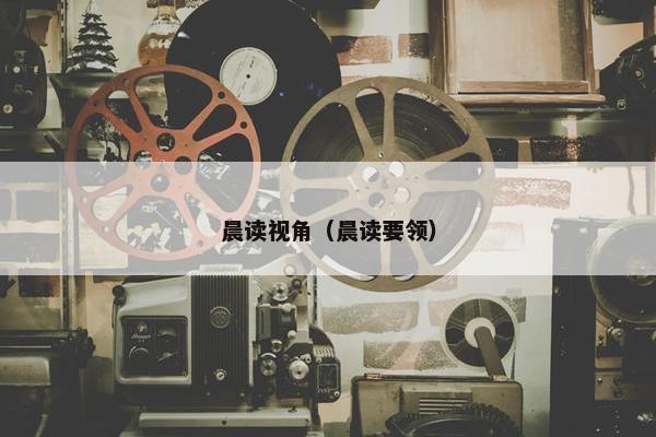 晨读视角（晨读要领）