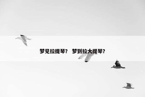 梦见拉提琴？ 梦到拉大提琴？
