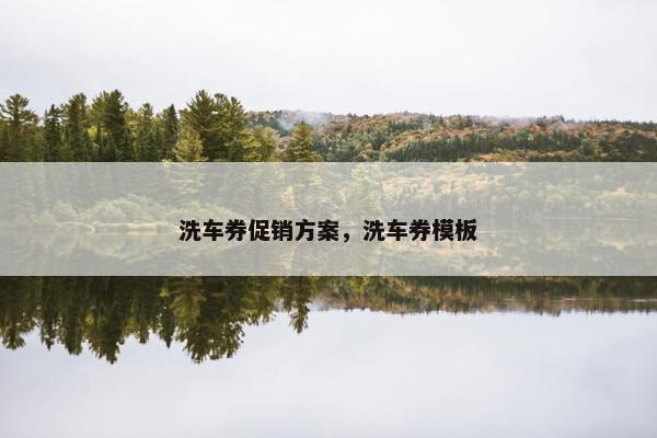洗车券促销方案，洗车券模板