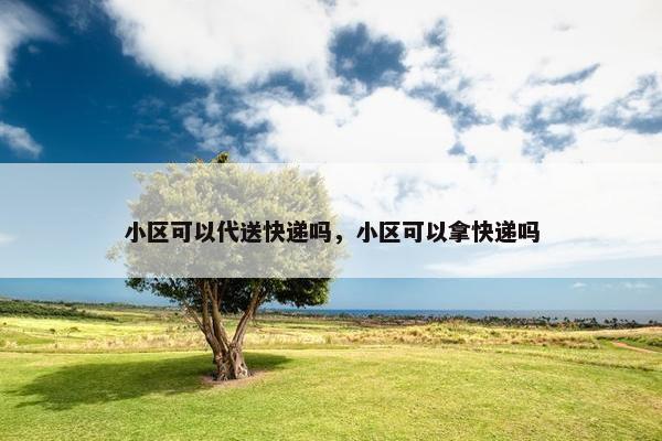 小区可以代送快递吗,小区可以拿快递吗 小区可以代送快递吗,小区可以拿快递吗