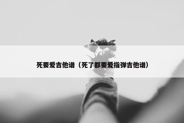 死要爱吉他谱（死了都要爱指弹吉他谱）
