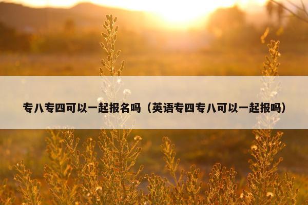专八专四可以一起报名吗(英语专四专八可以一起报吗) 专八专四可以一起报名吗(英语专四专八可以一起报吗)