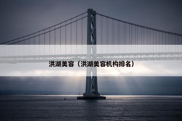 洪湖美容（洪湖美容机构排名）
