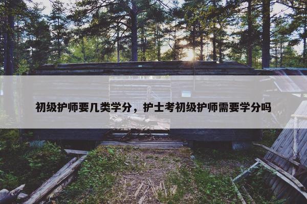 初级护师要几类学分，护士考初级护师需要学分吗
