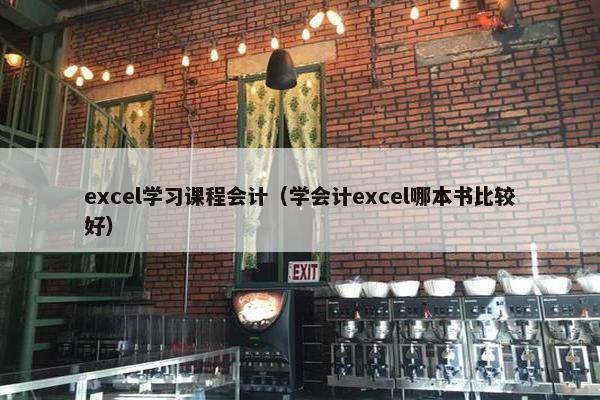 excel学习课程会计（学会计excel哪本书比较好）