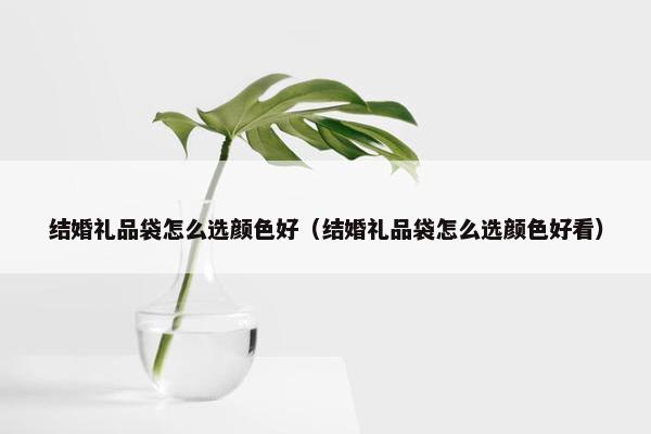 结婚礼品袋怎么选颜色好（结婚礼品袋怎么选颜色好看）