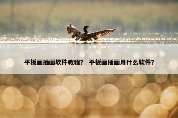 平板画插画软件教程？ 平板画插画用什么软件？