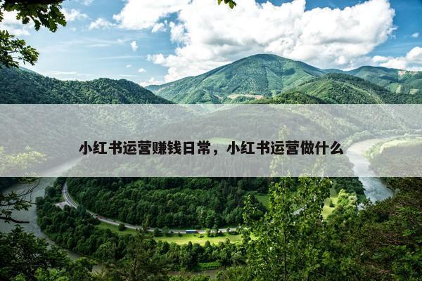 小红书运营赚钱日常,小红书运营做什么 小红书运营赚钱日常,小红书运营做什么
