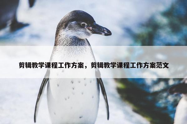 剪辑教学课程工作方案,剪辑教学课程工作方案范文 剪辑教学课程工作方案,剪辑教学课程工作方案范文