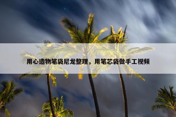 用心造物笔袋尼龙整理,用笔芯袋做手工视频 用心造物笔袋尼龙整理,用笔芯袋做手工视频