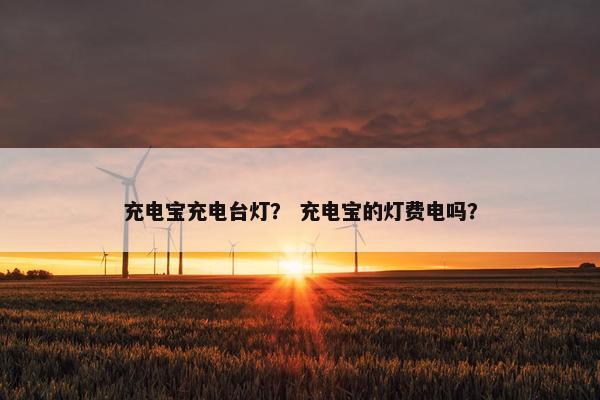 充电宝充电台灯？ 充电宝的灯费电吗？