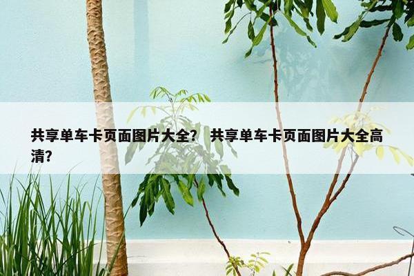共享单车卡页面图片大全？ 共享单车卡页面图片大全高清？