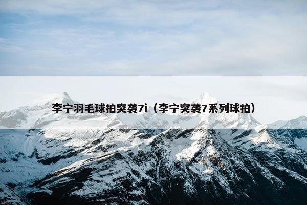 李宁羽毛球拍突袭7i(李宁突袭7系列球拍) 李宁羽毛球拍突袭7i(李宁突袭7系列球拍)